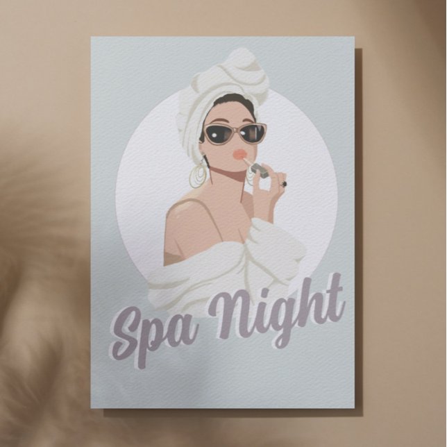 Anpassad festinbjudan - Flickig dag på spa-födelse Inbjudningar (Spa Day Girls Birthday Party Invitation Template)