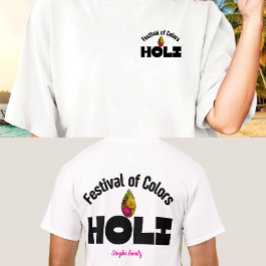 Anpassad Festlig färgfestival Holi-ljusfirande T Shirt
