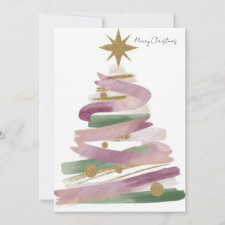 Anpassad festlig julgran hälsning julkort