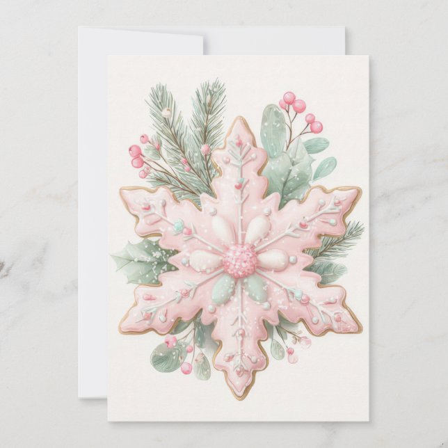 Anpassad festlig och elegant julhälsningskort julkort (Framsida)