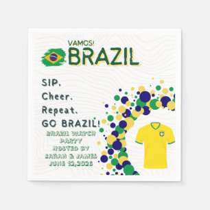 Anpassad FIFA Världscup Brasilien VAMOS! GO BRASIL Pappersservett