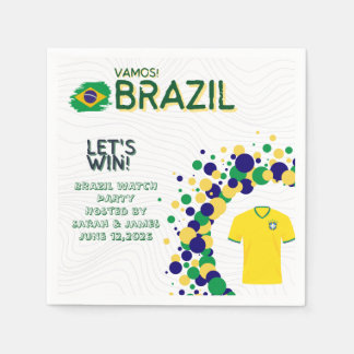 Anpassad FIFA Världscup Brasilien VAMOS! Pappersservett