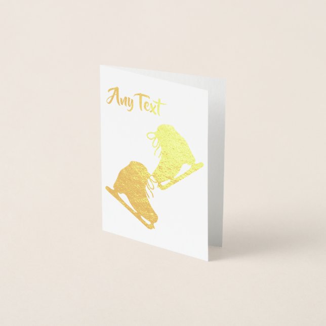 Anpassad Figuråkningsdesign Folierat Kort (Framsida)