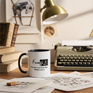 Anpassad, fin svamp Pun, Black and White Mugg