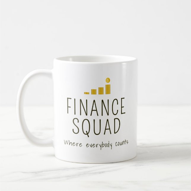 Anpassad finanssquadron Personlig Kaffemugg (Vänster)