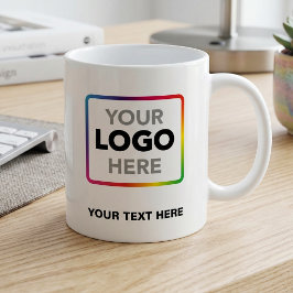 Anpassad firmalogotyp kaffemugg med text