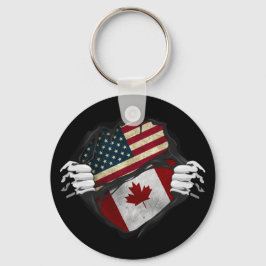 Anpassad Flagga för radering av två Händer Nyckelring