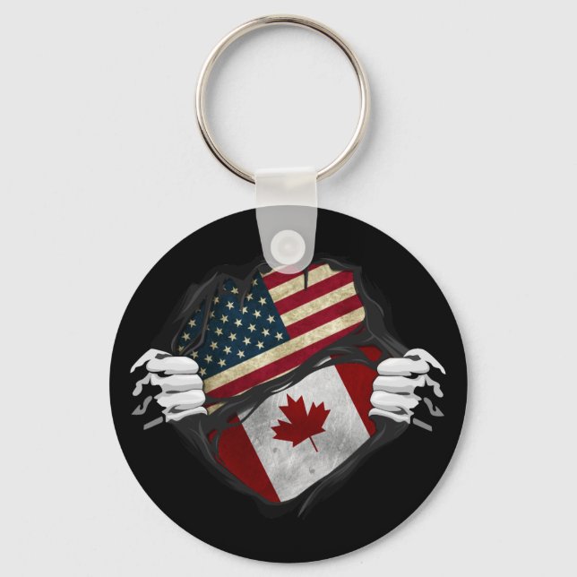 Anpassad Flagga för radering av två Händer Nyckelring (Framsida)