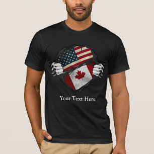 Anpassad Flagga för radering av två Händer T Shirt