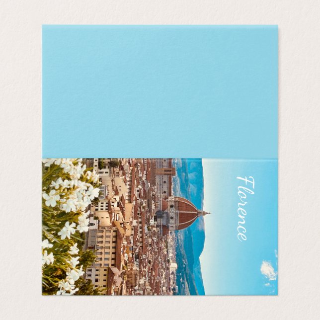 Anpassad Florensfotografi för Italien Kort (Utsida ovikt)