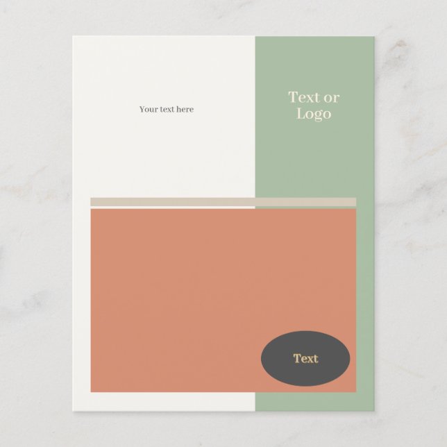 Anpassad Flyer i Fresh & Organic Färg (Framsidan)