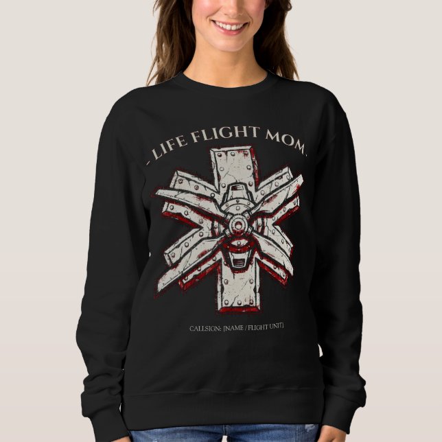 Anpassad Flygsjuksköterska Mamma Medevac Taktisk V T Shirt (Framsida)