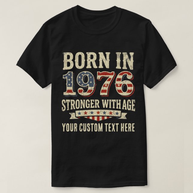 Anpassad Född 1976 Anniversity T Shirt (Design framsida)