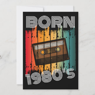 Anpassad född 1980-talets Retro 80"s kassettband Inbjudningar