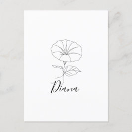 Anpassad födelsblomma för september morgonprakt gå vykort