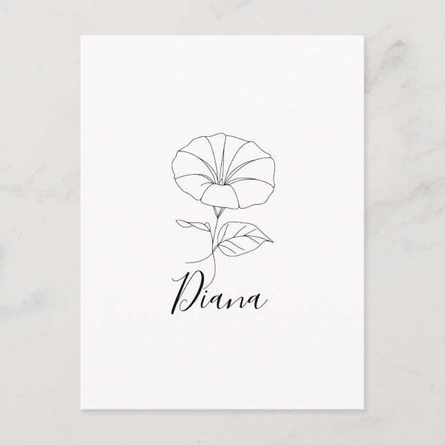 Anpassad födelsblomma Morgonstjärna september föde Vykort (Framsida)