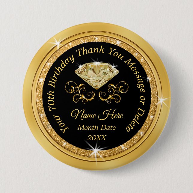 Anpassad födelsedag Stift för hennes födelsedag, Å Knapp (Framsida)