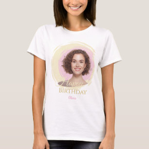 Anpassad födelsedags-T-shirt med foto Personlig T Shirt