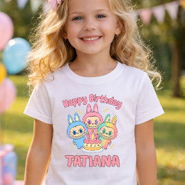 Anpassad födelsedags tjej skjorta, Personlig Kids T Shirt