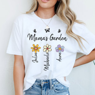 Anpassad födelsedagsblomma kopp Namn, Mamas trädgå T Shirt