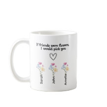 Anpassad Födelsedagsblomma Vänskap Kaffe Mugg,