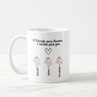 Anpassad Födelsedagsblomma Vänskap Kaffe Mugg, Kaffemugg