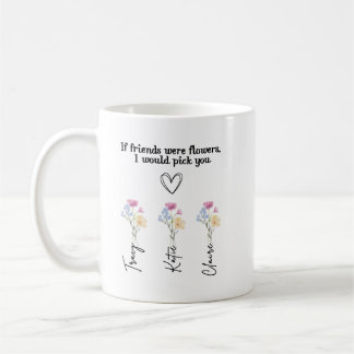 Anpassad födelsedagsblomma Vänskapskaffe Mugg, Kaffemugg