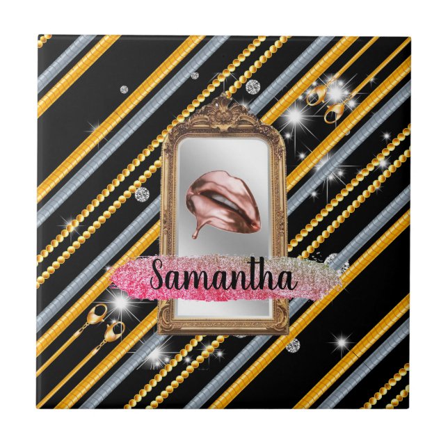 Anpassad födelsedagsgåva för fru, vän, syster kakelplatta (Framsidan)