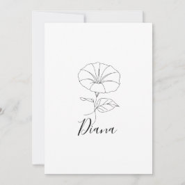 Anpassad födelsedagsgåva med morgonståndsblomma fö inbjudningar