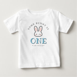 Anpassad födelsedagskanin Kanin Ansikte 1:a födels T Shirt