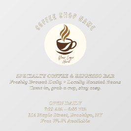 Anpassad fönsterdekal för kaféer – Personlig utfor