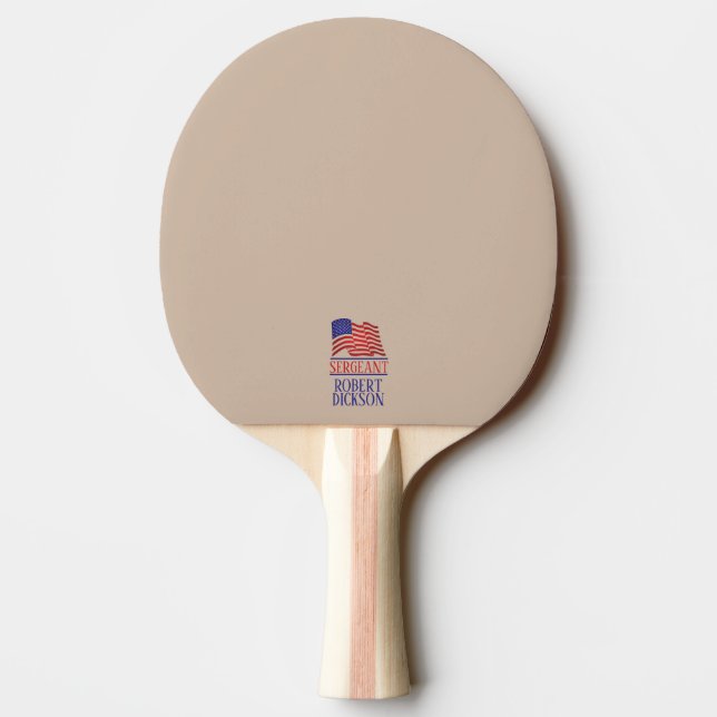 Anpassad för amerikansk militär personal pingisracket (Baksidan)