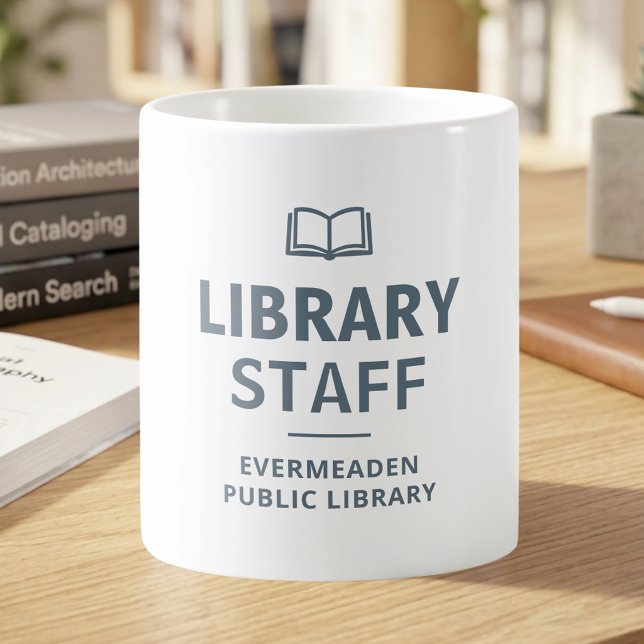 Anpassad för bibliotekspersonal som älskar böcker kaffemugg (Skapare uppladdad)