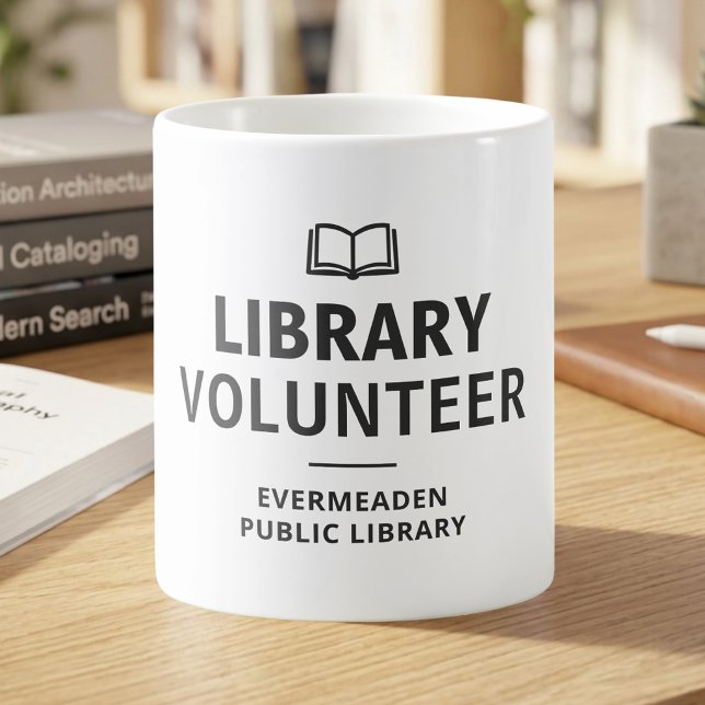Anpassad för biblioteksvänliga volontärer kaffemugg (Skapare uppladdad)