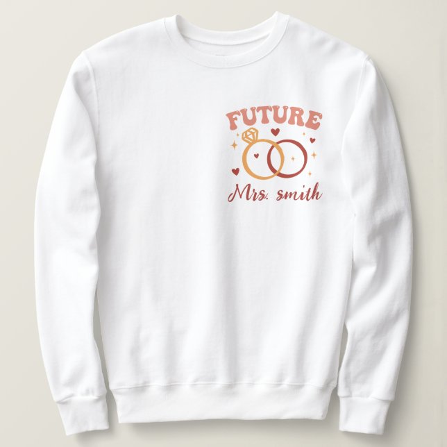 Anpassad för min Förlovade Era Retro Groovy T Shirt (Design framsida)