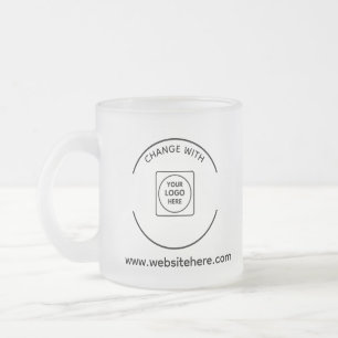 Anpassad företag logotyp Webbplats Frostad Glas Mu Glasmugg