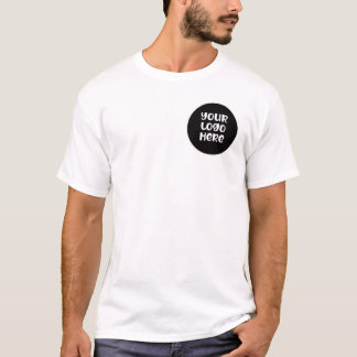 Anpassad företags- och affärslogotyp och text t shirt
