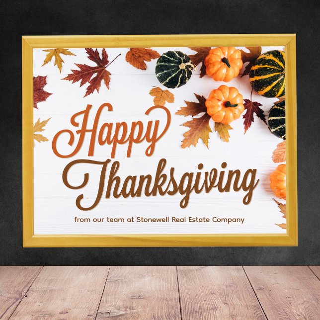 Anpassad företags Thanksgiving Pumpafält Poster (Skapare uppladdad)