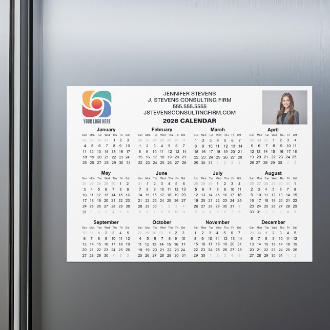 Anpassad företagslogotyp 2026 Företagskalender Mag (Skapare uppladdad)