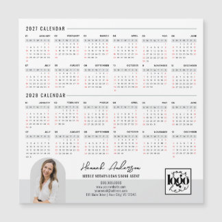 Anpassad företagslogotyp 2027 - 2028 Kalender Magn