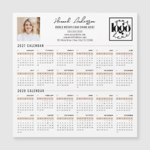 Anpassad företagslogotyp 2027 - 2028 Kalender Magn