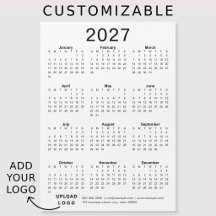 Anpassad företagslogotyp Företags 2027 kalender