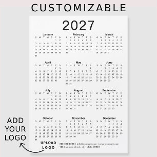 Anpassad företagslogotyp Företags 2027 kalender