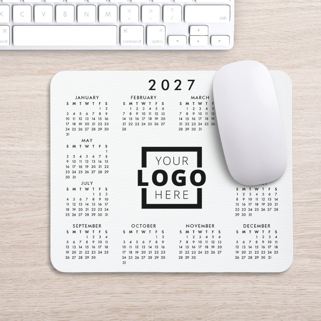 Anpassad företagslogotyp Företags 2027 kalender Musmatta (Skapare uppladdad)
