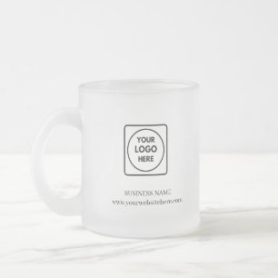 Anpassad företagslogotyp Frostad glas-mugg Glasmugg