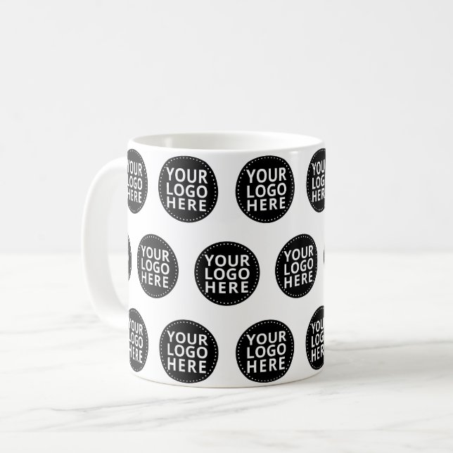 Anpassad företagslogotyp  kaffemugg (Framsida vänster)