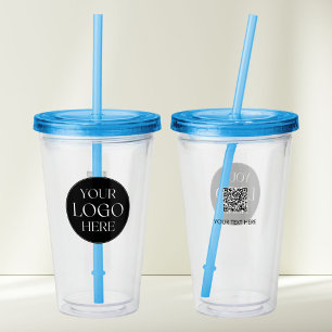 Anpassad företagslogotyp Märkt QR-kod Take Away Mugg