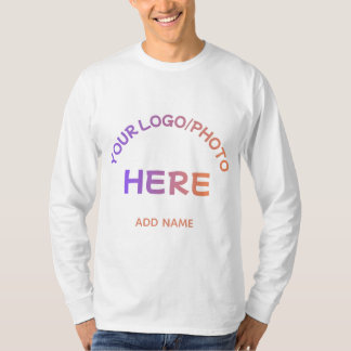 Anpassad företagslogotyp och namn långärmad t-shir t shirt