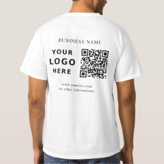 Anpassad företagslogotyp och QR-kod T Shirt