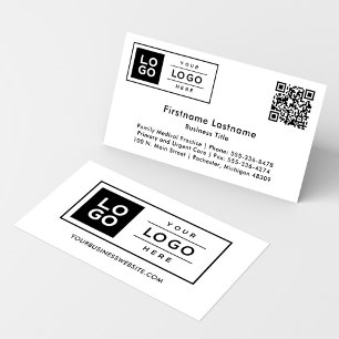 Anpassad företagslogotyp och QR-kod Visitkort